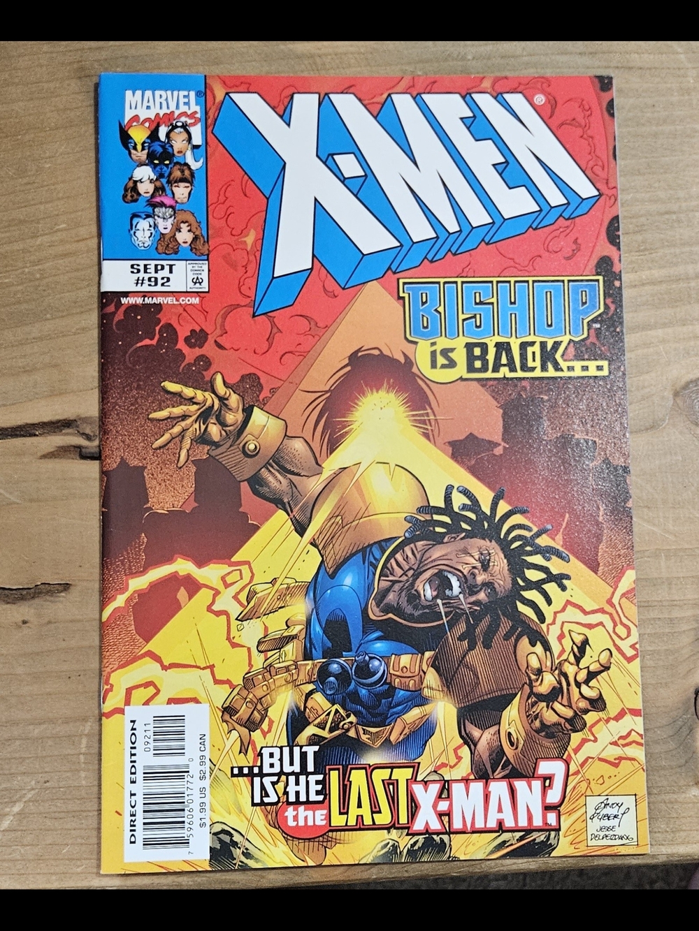 X-Men 92 Marvel Comics September 1999 Bishop is Back Raw 9.6-9.8